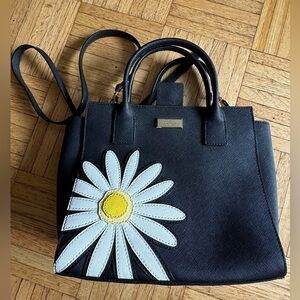 Kate Spade Black and White Daisy Satchel